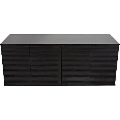 Smith Wood Black Sideboard With 4 Doors - LOOMLAN - Noir - Sideboards