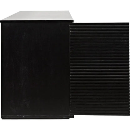 Smith Wood Black Sideboard With 4 Doors - LOOMLAN - Noir - Sideboards