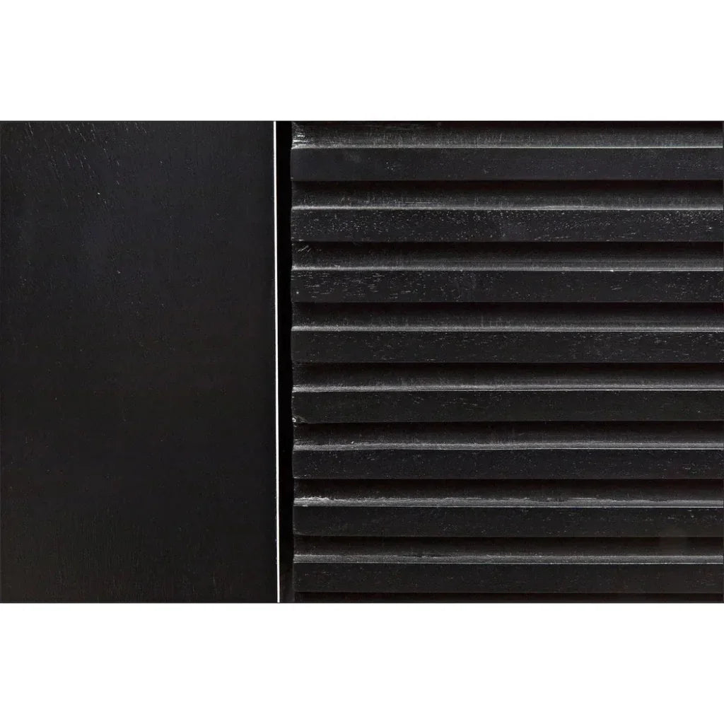 Smith Wood Black Sideboard With 4 Doors - LOOMLAN - Noir - Sideboards