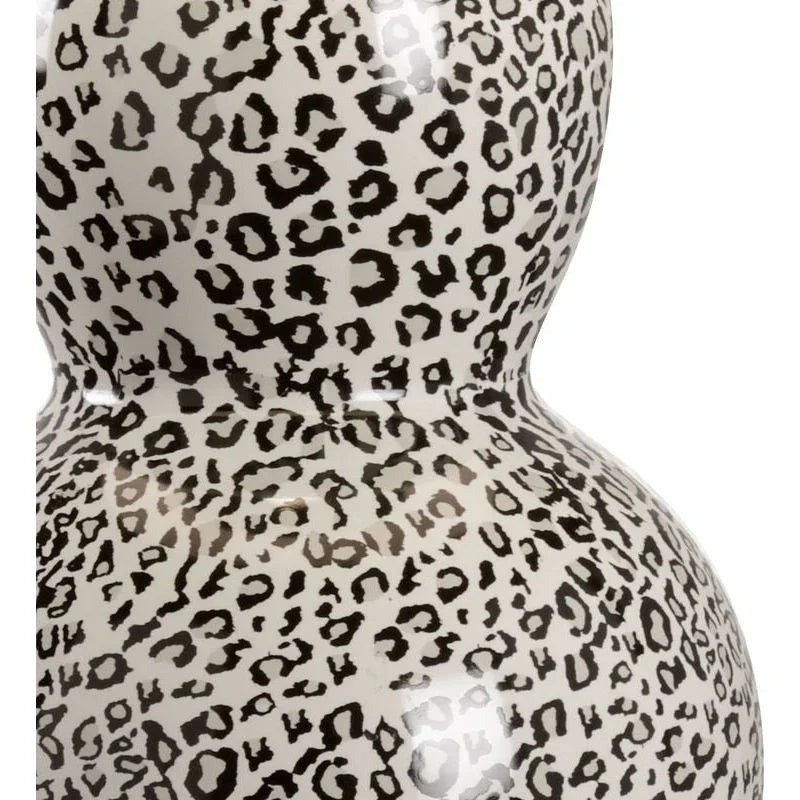 Snow Leopard Printed Ceramic Table Lamp - LOOMLAN - Wildwood - Table Lamps