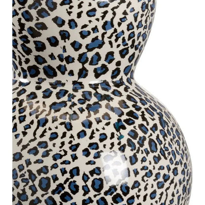 Snow Leopard Printed Ceramic Table Lamp - LOOMLAN - Wildwood - Table Lamps