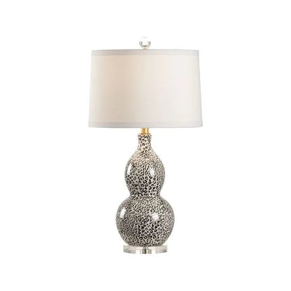 Snow Leopard Printed Ceramic Table Lamp - LOOMLAN - Wildwood - Table Lamps
