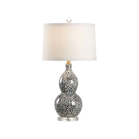 Snow Leopard Printed Ceramic Table Lamp - LOOMLAN - Wildwood - Table Lamps