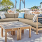 SoHo Patio Sectional Deep Sofa Set with Sunbrella 7PC - LOOMLAN - HiTeak - Outdoor Sofas & Loveseats
