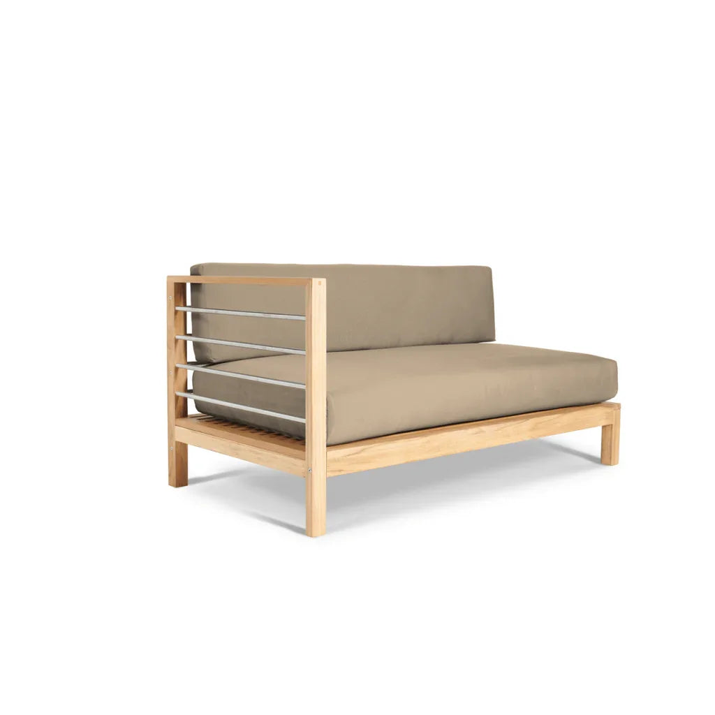 SoHo Patio Sectional Deep Sofa Set with Sunbrella 7PC - LOOMLAN - HiTeak - Outdoor Sofas & Loveseats