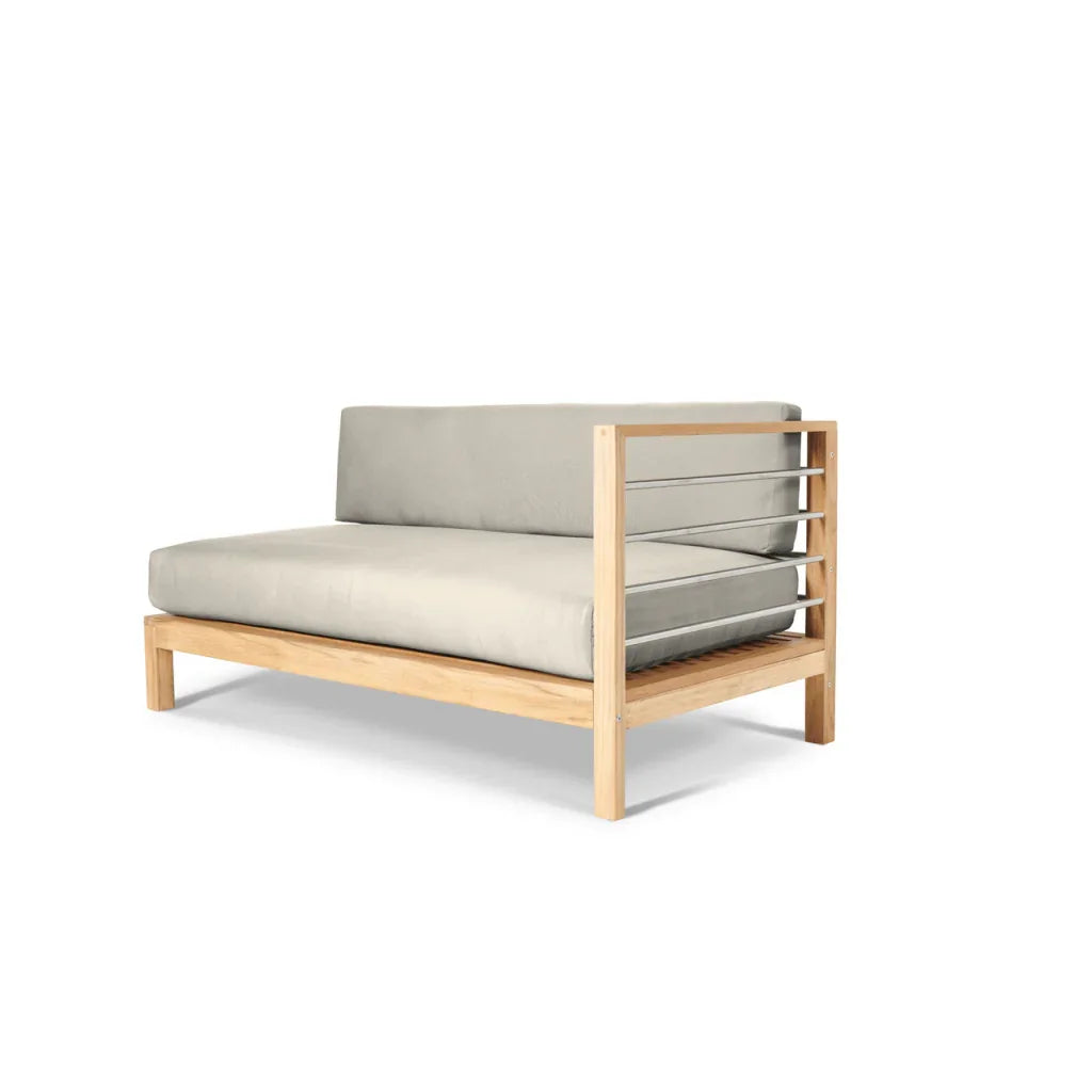 SoHo Patio Sectional Deep Sofa Set with Sunbrella 7PC - LOOMLAN - HiTeak - Outdoor Sofas & Loveseats