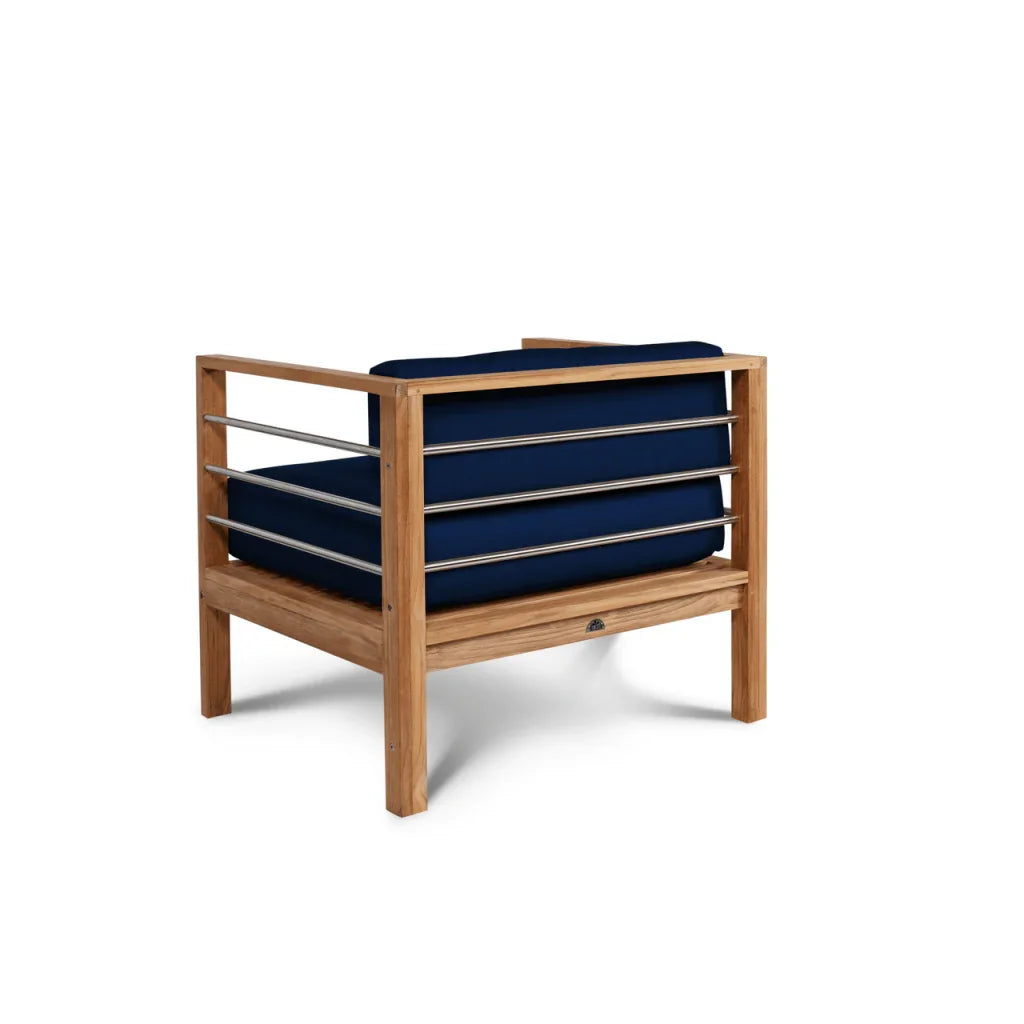 SoHo Teak Patio Deep Sofa Set with Sunbrella 4PC - LOOMLAN - HiTeak - Outdoor Sofas & Loveseats