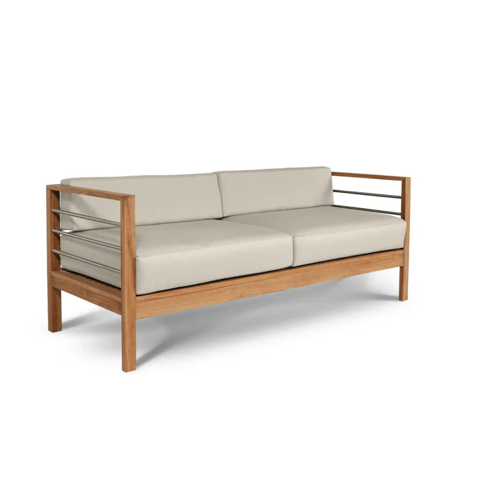 SoHo Teak Patio Deep Sofa Set with Sunbrella 4PC - LOOMLAN - HiTeak - Outdoor Sofas & Loveseats