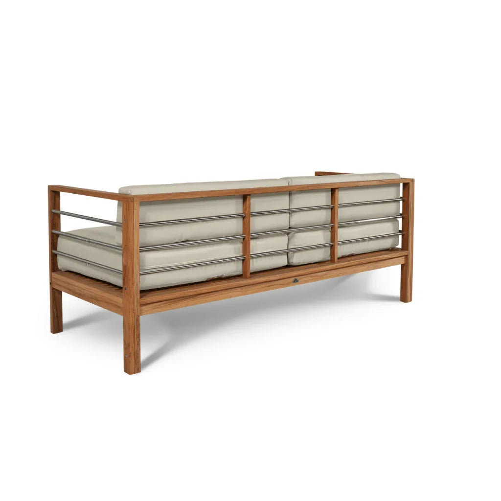 SoHo Teak Patio Deep Sofa Set with Sunbrella 4PC - LOOMLAN - HiTeak - Outdoor Sofas & Loveseats