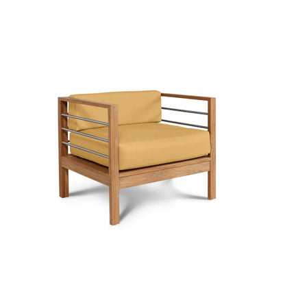 SoHo Teak Patio Deep Sofa Set with Sunbrella 4PC - LOOMLAN - HiTeak - Outdoor Sofas & Loveseats