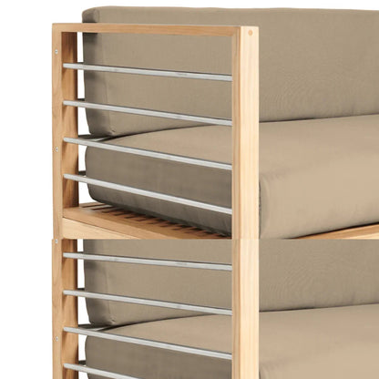 SoHo Teak Patio Sectional Sofa with Sunbrella Cushion - LOOMLAN - HiTeak - Outdoor Sofas & Loveseats