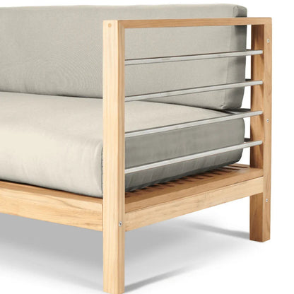 SoHo Teak Patio Sectional Sofa with Sunbrella Cushion - LOOMLAN - HiTeak - Outdoor Sofas & Loveseats