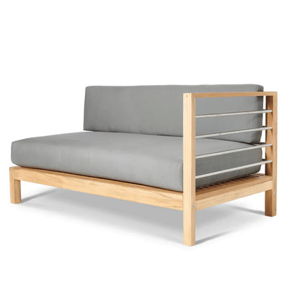 SoHo Teak Patio Sectional Sofa with Sunbrella Cushion - LOOMLAN - HiTeak - Outdoor Sofas & Loveseats