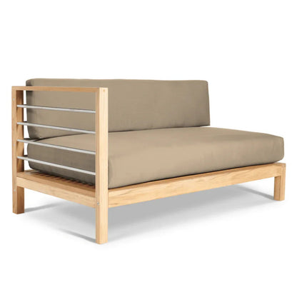 SoHo Teak Patio Sectional Sofa with Sunbrella Cushion - LOOMLAN - HiTeak - Outdoor Sofas & Loveseats