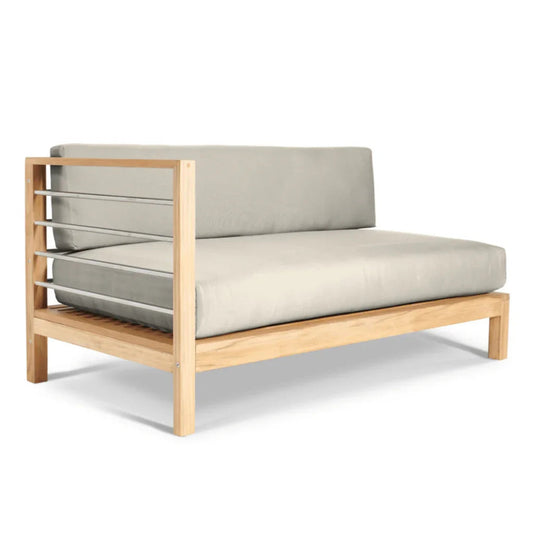 SoHo Teak Patio Sectional Sofa with Sunbrella Cushion - LOOMLAN - HiTeak - Outdoor Sofas & Loveseats