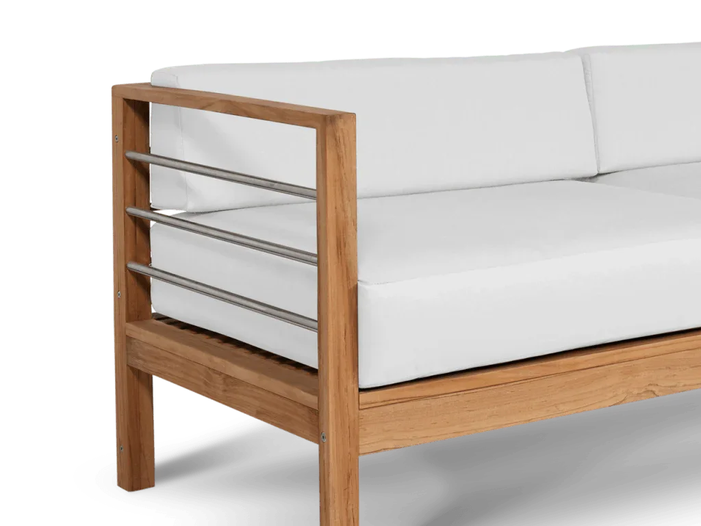 SoHo Teak Patio Sofa with Sunbrella Cushion - LOOMLAN - HiTeak - Outdoor Sofas & Loveseats