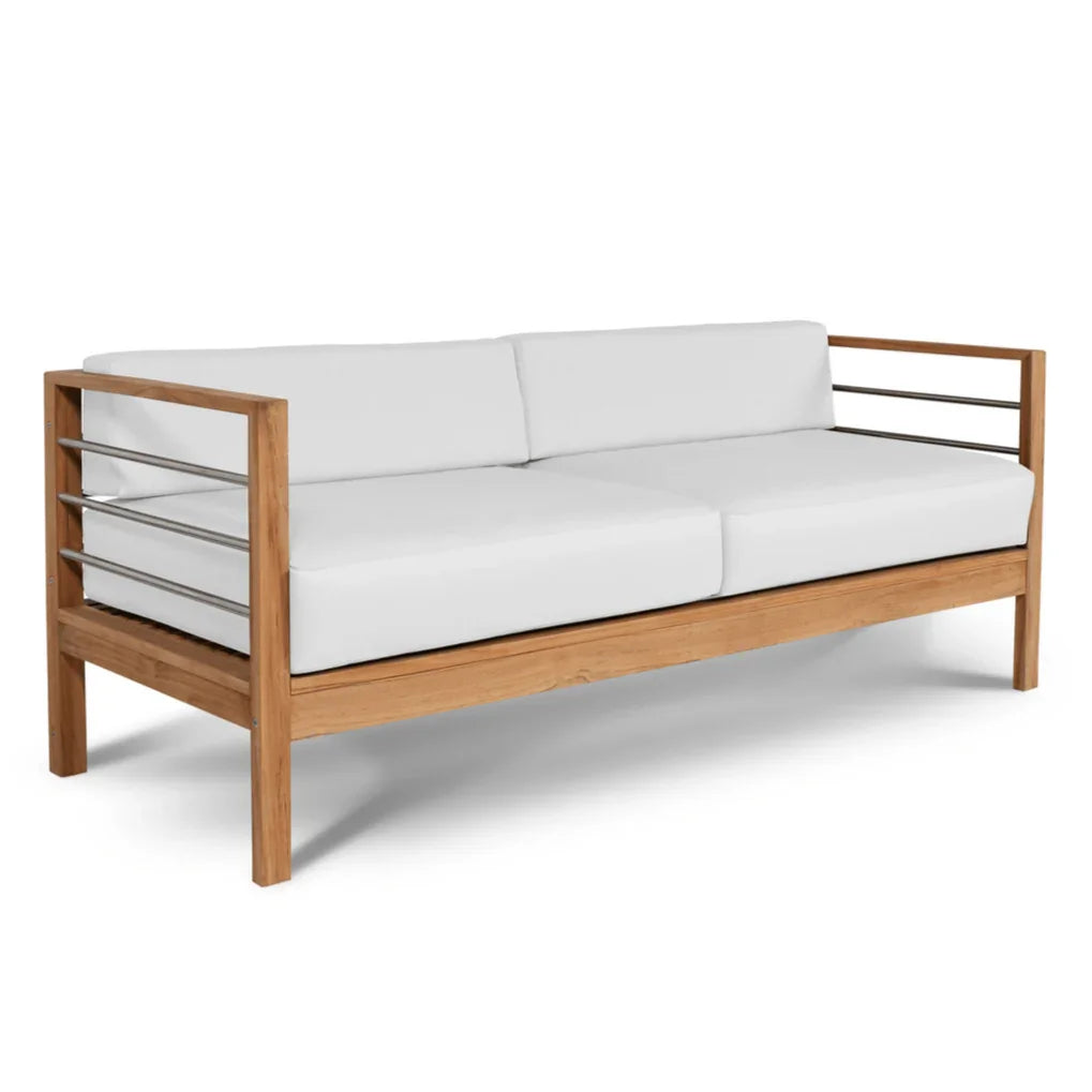 SoHo Teak Patio Sofa with Sunbrella Cushion - LOOMLAN - HiTeak - Outdoor Sofas & Loveseats