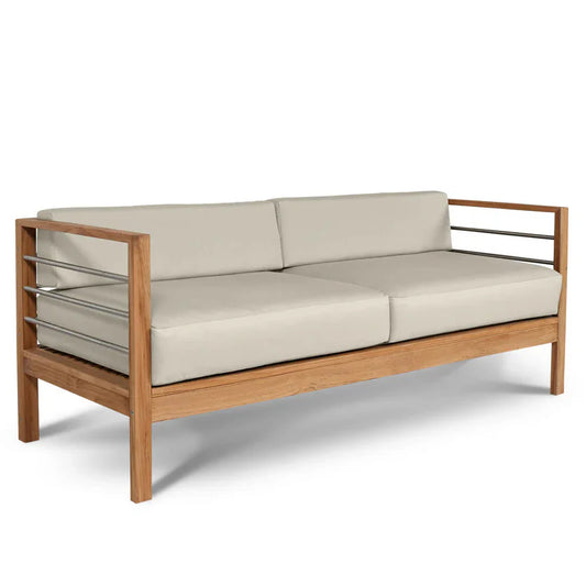 SoHo Three Person Patio Sofa with Sunbrella Cushion