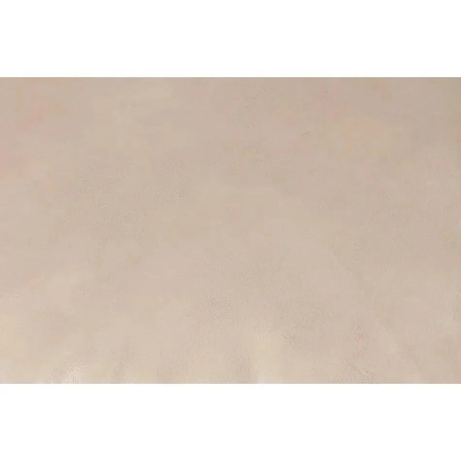 Soccerball Leather Beige Stool - LOOMLAN - Sarreid - Poufs and Stools