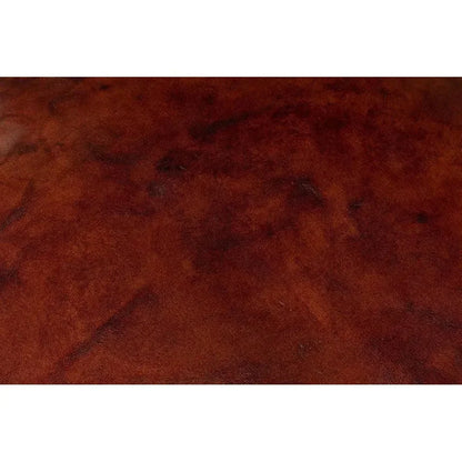 Soccerball Round Leather Stool - LOOMLAN - Sarreid - Poufs and Stools