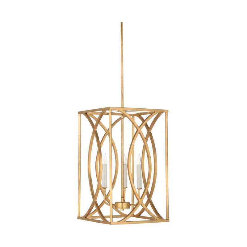 Society Hill Antique Gold Leaf Chandelier - LOOMLAN - Wildwood - Chandeliers