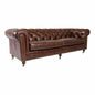 Sofa Brown Leather Brown Retro - LOOMLAN - Moe's Home - Sofas & Loveseats
