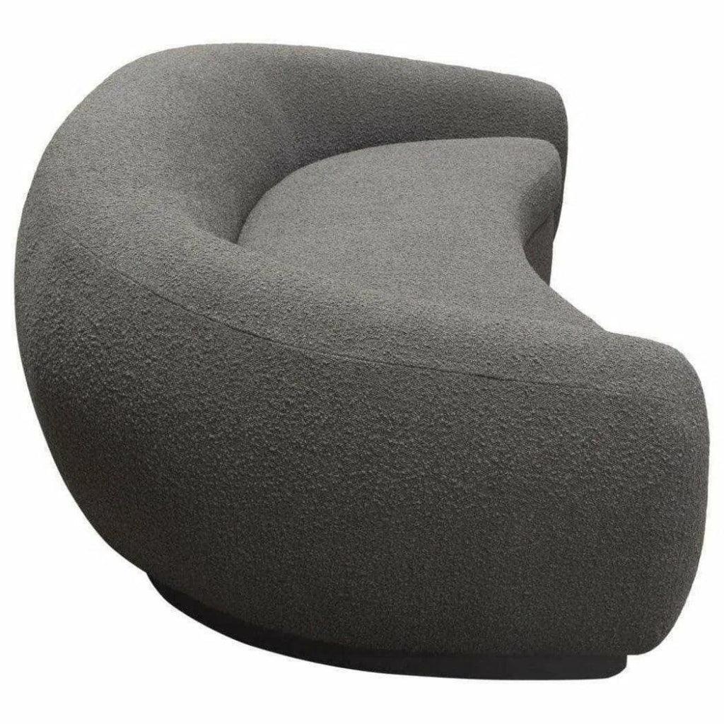 Sofa Charcoal Boucle Textured Arms & Back - LOOMLAN - Diamond Sofa - Sofas & Loveseats