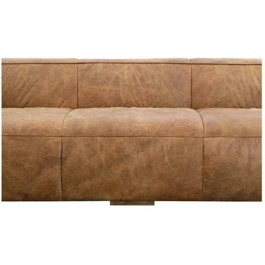 Sofa Open Road Brown Leather Industrial - LOOMLAN - Moe's Home - Sofas & Loveseats
