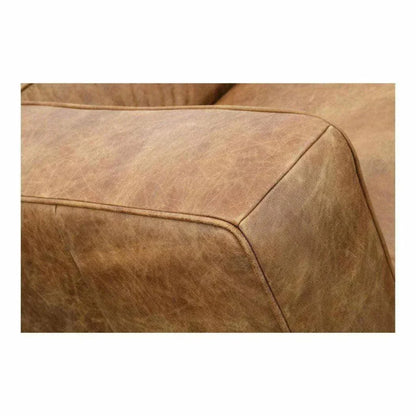 Sofa Open Road Brown Leather Industrial - LOOMLAN - Moe's Home - Sofas & Loveseats