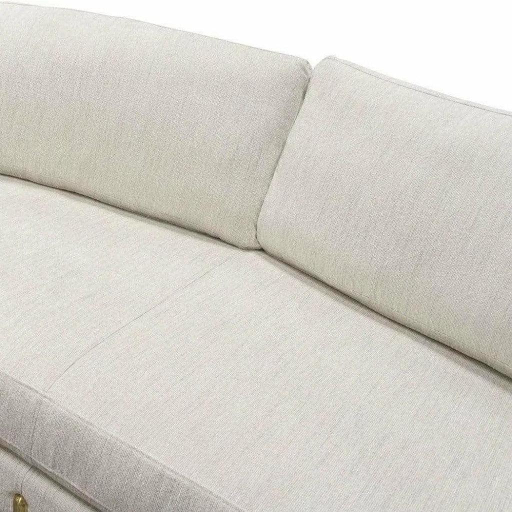 Sofa in Light Cream Fabric with Gold Metal Legs - LOOMLAN - Diamond Sofa - Sofas & Loveseats