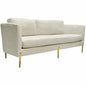 Sofa in Light Cream Fabric with Gold Metal Legs - LOOMLAN - Diamond Sofa - Sofas & Loveseats