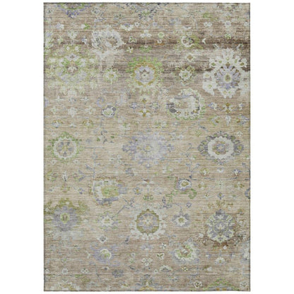 Sofia Beige Washable Indoor-Outdoor Rug-Outdoor Rugs-LOOMLAN Rugs-2'6" x 3'10"-LOOMLAN