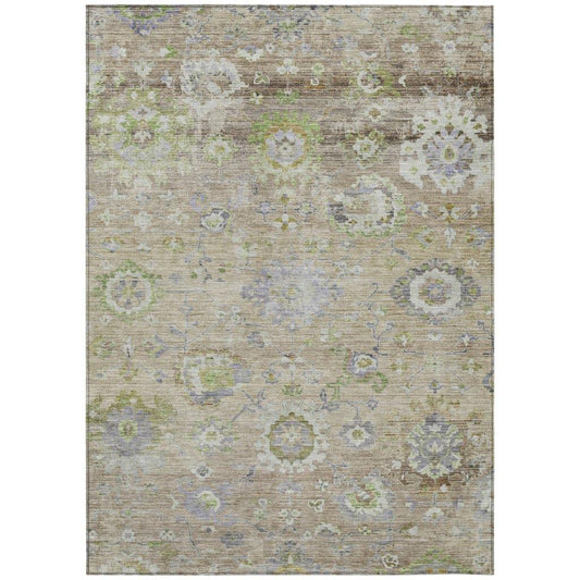 Sofia Beige Washable Indoor-Outdoor Rug-Outdoor Rugs-LOOMLAN Rugs-2'6" x 3'10"-LOOMLAN
