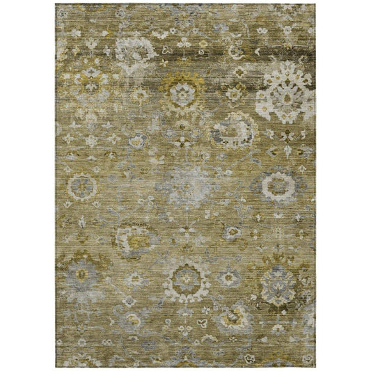 Sofia Brown Washable Indoor-Outdoor Rug-Outdoor Rugs-LOOMLAN Rugs-2'6" x 3'10"-LOOMLAN