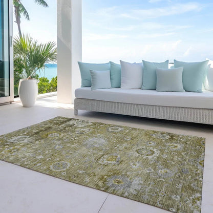 Sofia Brown Washable Indoor-Outdoor Rug-Outdoor Rugs-LOOMLAN Rugs-LOOMLAN