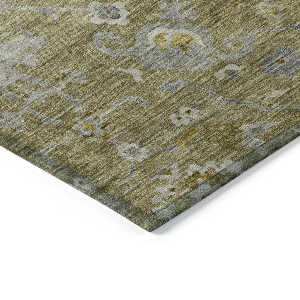Sofia Brown Washable Indoor-Outdoor Rug-Outdoor Rugs-LOOMLAN Rugs-LOOMLAN