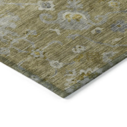 Sofia Brown Washable Indoor-Outdoor Rug-Outdoor Rugs-LOOMLAN Rugs-LOOMLAN