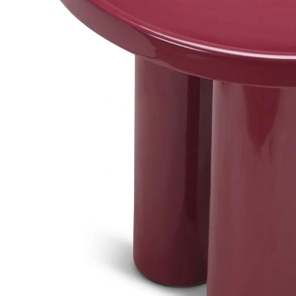 Sofia Enamel Round End Table - LOOMLAN - Urbia - Side Tables