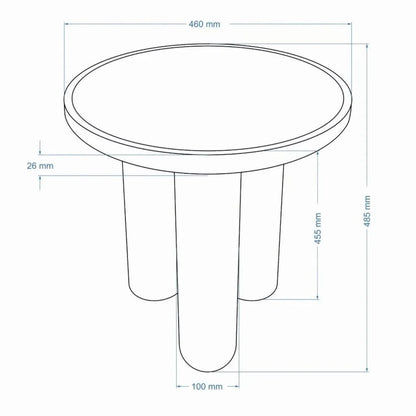Sofia Enamel Round End Table - LOOMLAN - Urbia - Side Tables