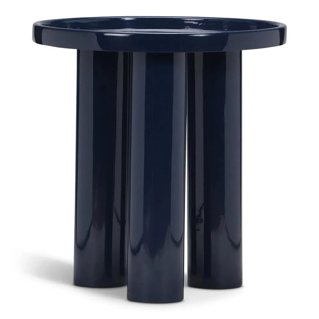 Sofia Enamel Round End Table - LOOMLAN - Urbia - Side Tables