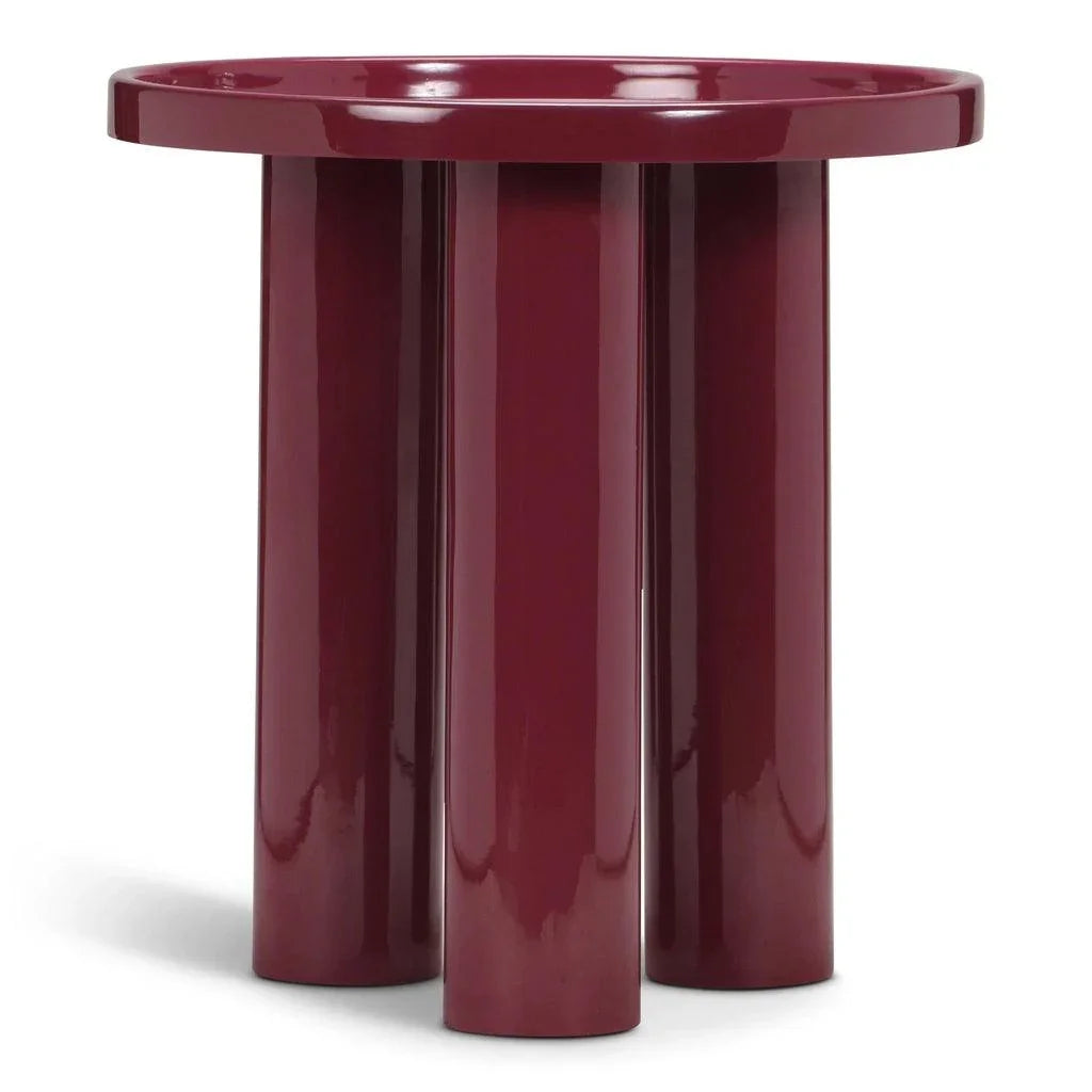 Sofia Enamel Round End Table - LOOMLAN - Urbia - Side Tables