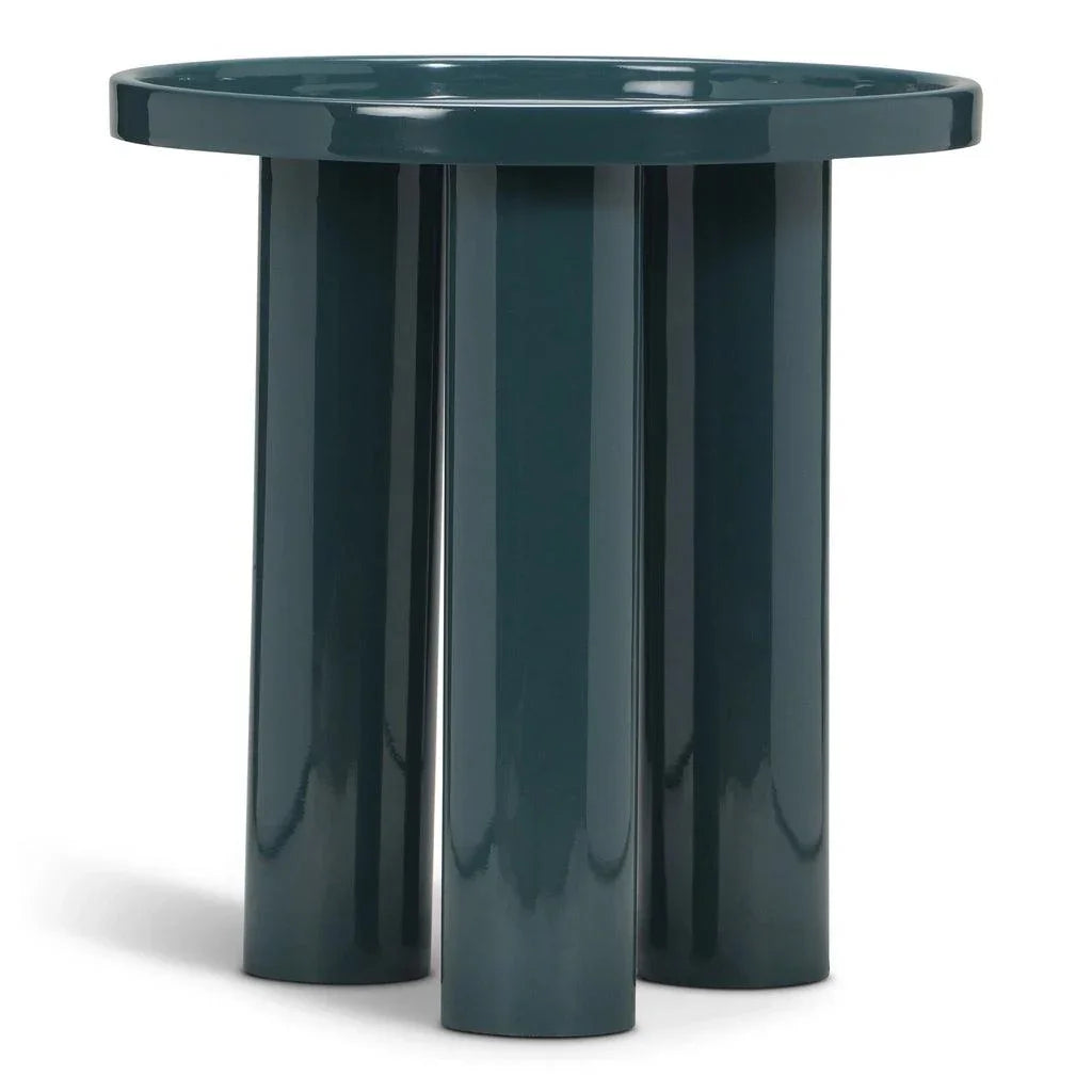 Sofia Enamel Round End Table - LOOMLAN - Urbia - Side Tables