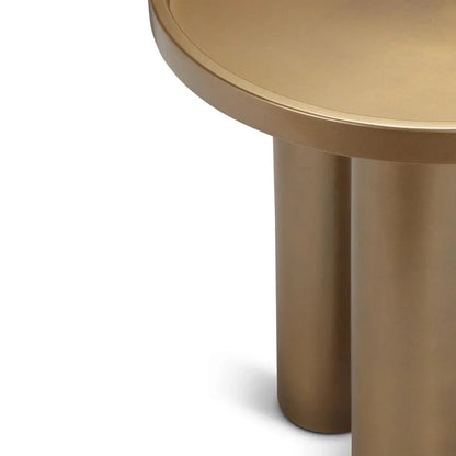 Sofia Industrial Steel Round End Table - LOOMLAN - Urbia - Side Tables