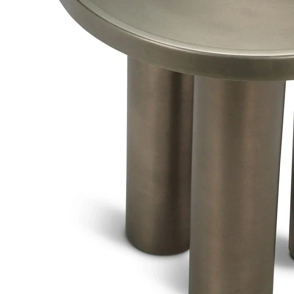 Sofia Industrial Steel Round End Table - LOOMLAN - Urbia - Side Tables