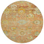 Sofia Orange Washable Indoor-Outdoor Rug-Outdoor Rugs-LOOMLAN Rugs-8' x 8'-LOOMLAN