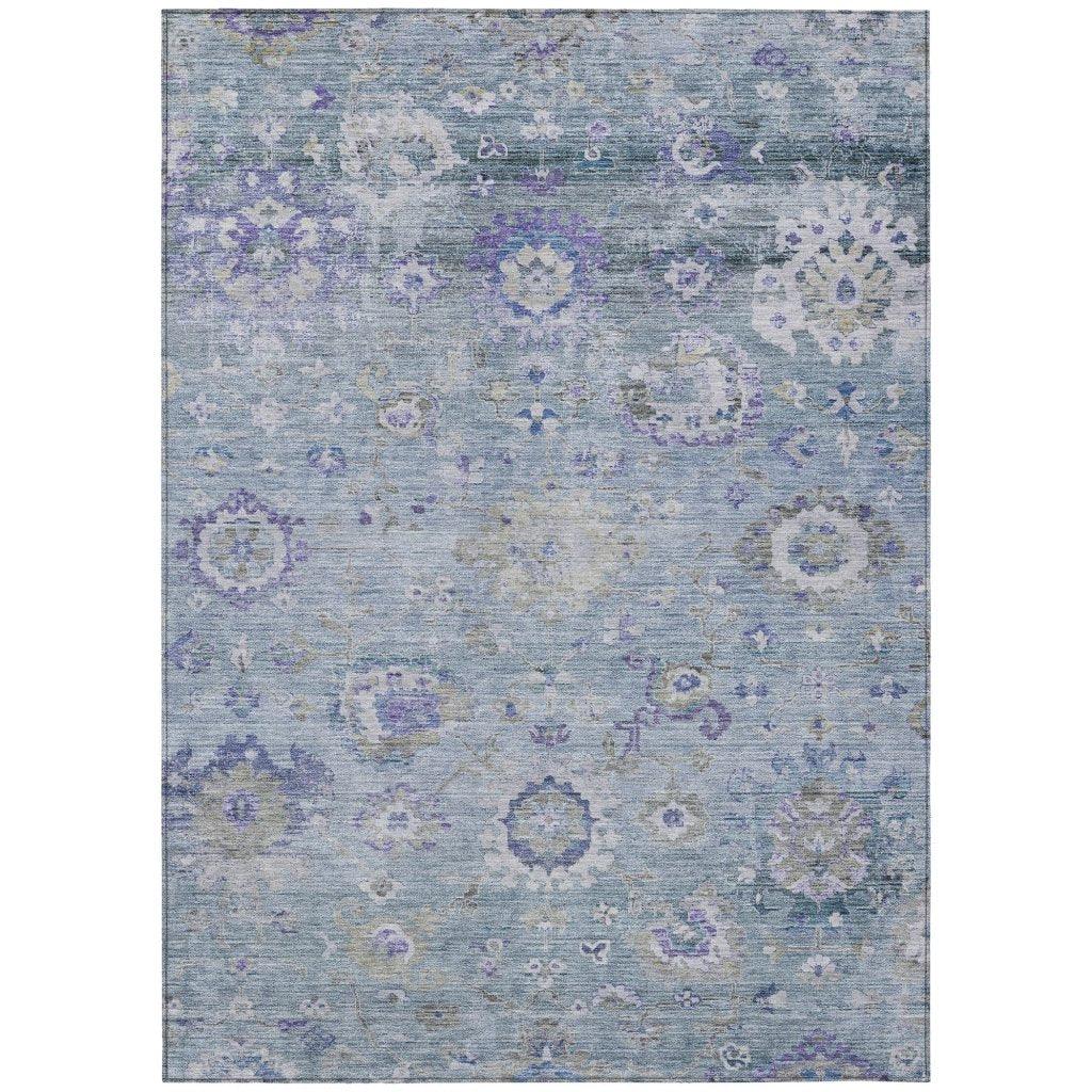 Sofia Sky Washable Indoor-Outdoor Rug-Outdoor Rugs-LOOMLAN Rugs-2'6" x 3'10"-LOOMLAN