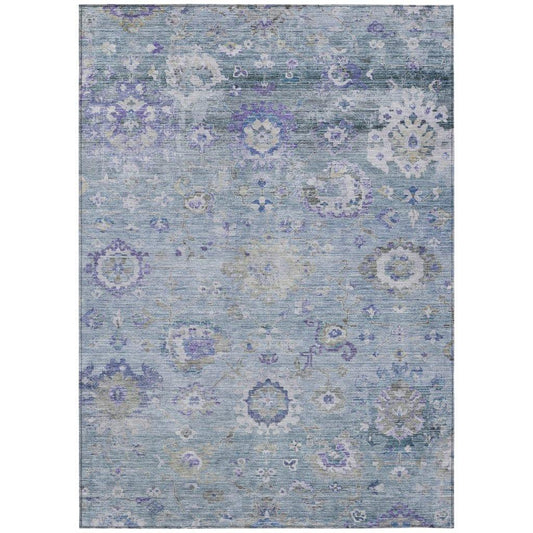 Sofia Sky Washable Indoor-Outdoor Rug-Outdoor Rugs-LOOMLAN Rugs-2'6" x 3'10"-LOOMLAN