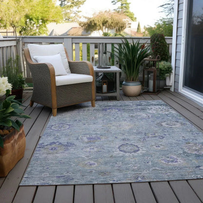 Sofia Sky Washable Indoor-Outdoor Rug-Outdoor Rugs-LOOMLAN Rugs-LOOMLAN