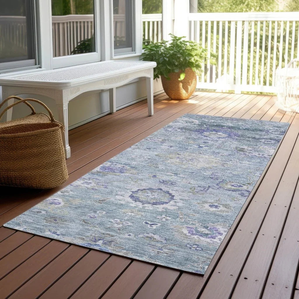 Sofia Sky Washable Indoor-Outdoor Rug-Outdoor Rugs-LOOMLAN Rugs-LOOMLAN