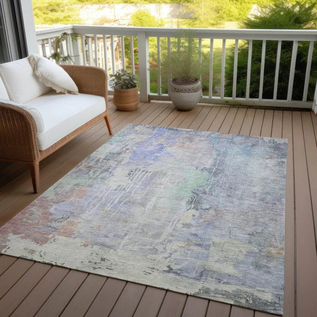 Sofina Purple Washable Indoor - Outdoor Rug - LOOMLAN - LOOMLAN Rugs - Outdoor Rugs